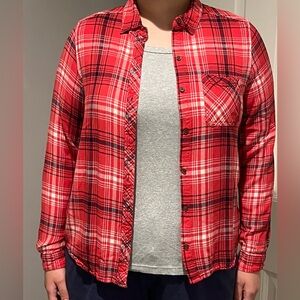 Universal Thread Red Plaid Button Down Shirt